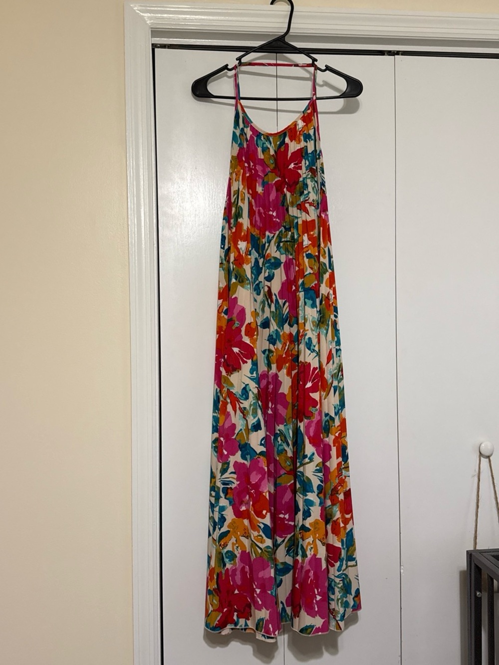 SHEIN Fuchsia Multi Floral Spaghetti Strap Maxi Dress